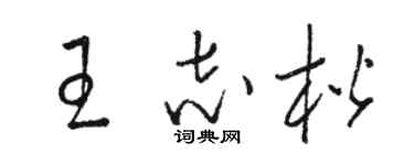 骆恒光王志楷草书个性签名怎么写