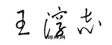 骆恒光王淳志草书个性签名怎么写