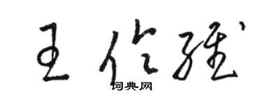 骆恒光王伶维草书个性签名怎么写