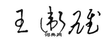 骆恒光王卫雄草书个性签名怎么写