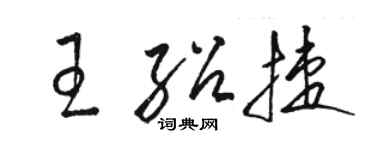 骆恒光王绍捷草书个性签名怎么写