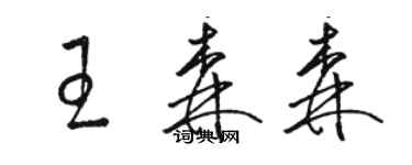骆恒光王森森草书个性签名怎么写