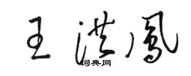 骆恒光王洪凤草书个性签名怎么写