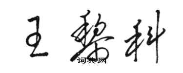 骆恒光王黎科草书个性签名怎么写