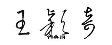 骆恒光王颖奇草书个性签名怎么写