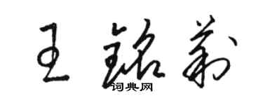 骆恒光王铭莉草书个性签名怎么写