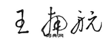 骆恒光王南航草书个性签名怎么写