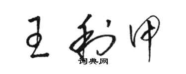 骆恒光王利甲草书个性签名怎么写