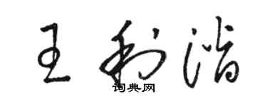 骆恒光王利潜草书个性签名怎么写