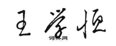 骆恒光王学恒草书个性签名怎么写