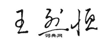 骆恒光王烈恒草书个性签名怎么写