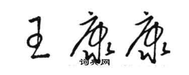 骆恒光王康康草书个性签名怎么写