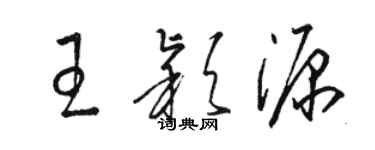 骆恒光王颖源草书个性签名怎么写