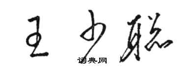 骆恒光王少聪草书个性签名怎么写