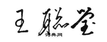 骆恒光王聪莹草书个性签名怎么写