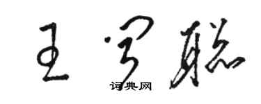 骆恒光王闻聪草书个性签名怎么写