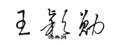 骆恒光王颖勋草书个性签名怎么写