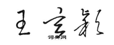 骆恒光王玄颖草书个性签名怎么写
