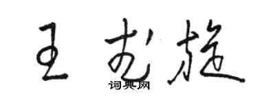 骆恒光王武旋草书个性签名怎么写