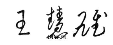 骆恒光王慧雄草书个性签名怎么写