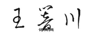 骆恒光王响川草书个性签名怎么写