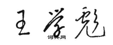 骆恒光王学彪草书个性签名怎么写