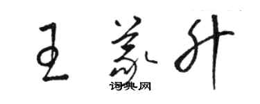 骆恒光王义升草书个性签名怎么写