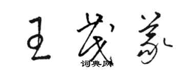 骆恒光王茂义草书个性签名怎么写