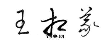 骆恒光王相义草书个性签名怎么写
