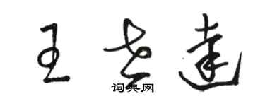 骆恒光王世达草书个性签名怎么写