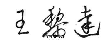 骆恒光王黎达草书个性签名怎么写