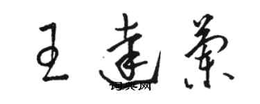 骆恒光王达兰草书个性签名怎么写