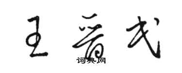 骆恒光王晋民草书个性签名怎么写
