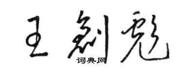 骆恒光王创彪草书个性签名怎么写