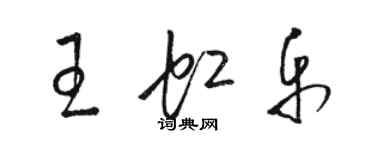 骆恒光王虹乐草书个性签名怎么写