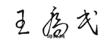 骆恒光王乔民草书个性签名怎么写