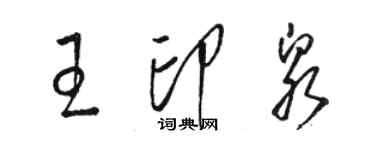 骆恒光王印泉草书个性签名怎么写