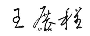 骆恒光王展程草书个性签名怎么写