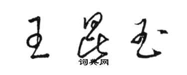 骆恒光王昆玉草书个性签名怎么写