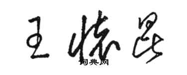 骆恒光王怀昆草书个性签名怎么写
