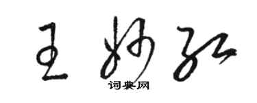骆恒光王妙红草书个性签名怎么写