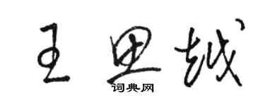 骆恒光王思越草书个性签名怎么写