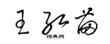 骆恒光王红苗草书个性签名怎么写