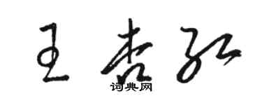 骆恒光王杏红草书个性签名怎么写