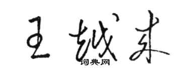骆恒光王越来草书个性签名怎么写