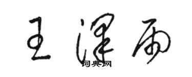 骆恒光王泽雨草书个性签名怎么写