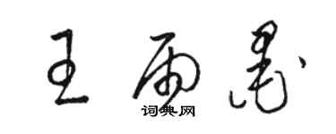 骆恒光王雨墨草书个性签名怎么写