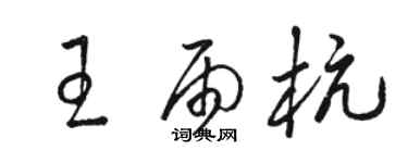 骆恒光王雨杭草书个性签名怎么写