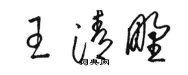 骆恒光王清野草书个性签名怎么写