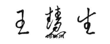 骆恒光王慧生草书个性签名怎么写